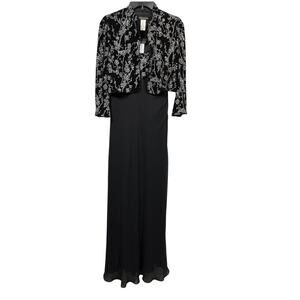 Rebecca Rose Women’s Floral Top Evening Gown Dress / Size-12